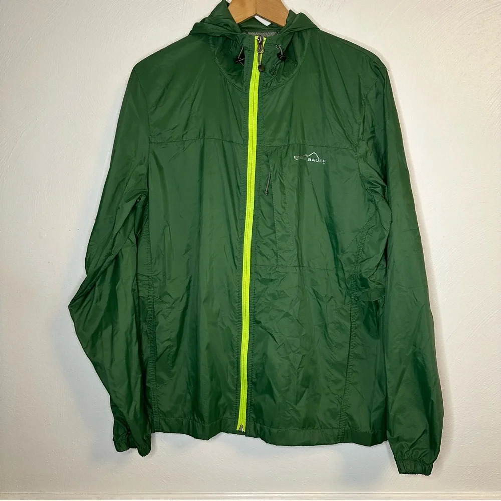 Eddie Bauer Men's Packable Cloud Cap Waterproof Rain Jacket size S(i9